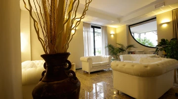 Comfortable sofas in a comfortable environment