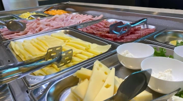 Savory breakfast buffet