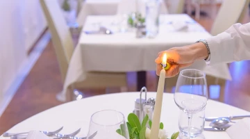 Sala ristorante hotel cristallo riccione