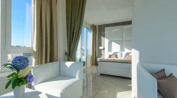 Suite situata all'8° piano con vista panoramica e balcone