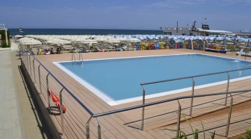 Swimming pool at the partner beach