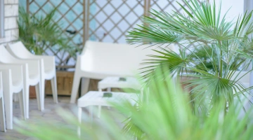 Exterior of the hotel entrance