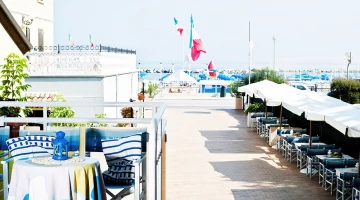Photo taken from the hotel&#39;s seafront terrace