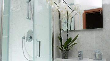 All our bathrooms have a shower box