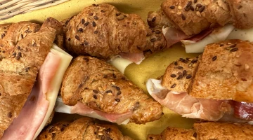 Savory croissants filled