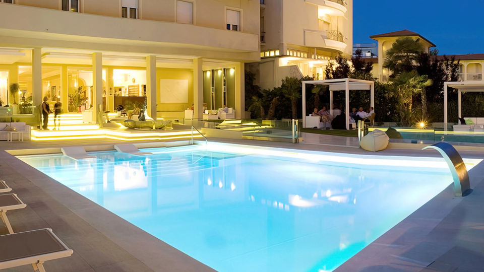 Pool at night