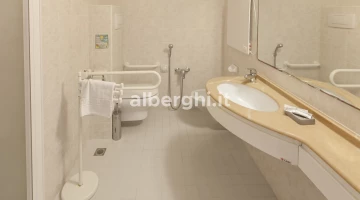 Salle de bain de la chambre basique pour personnes handicapées