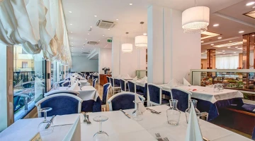 Reserved blue room available in the restaurant hall