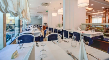 Reserved blue room available in the restaurant hall