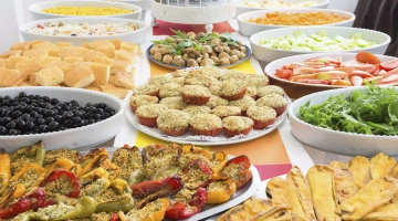 buffet d'antipasti et légumes