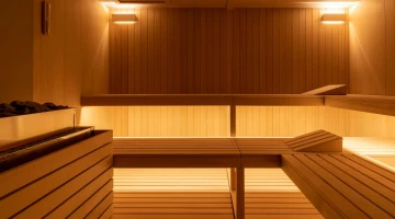 Sauna in the internal spa