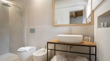 Private bathroom with shower