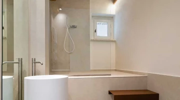 Private bathroom with shower cubicle
