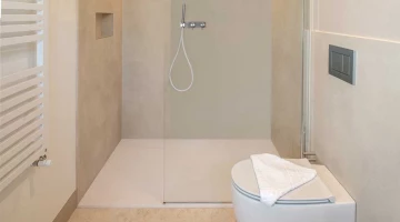 Private bathroom with shower cubicle
