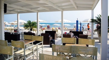 Bar restaurant at the beach resort