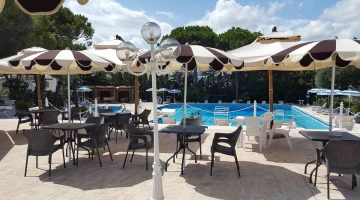 Poolside tables