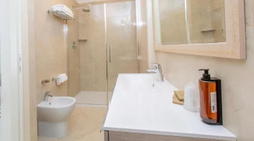 Private facilities with soap dispenser