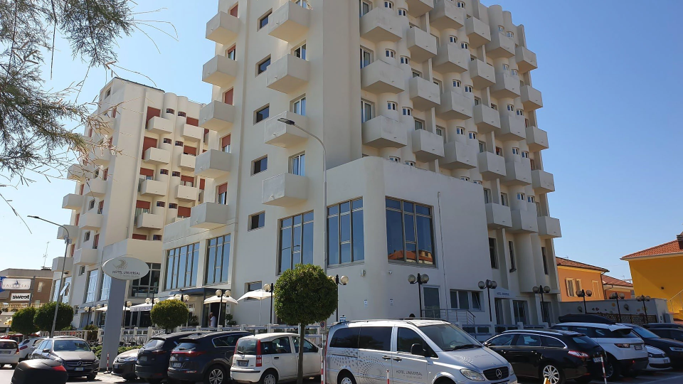 The exterior of the structure