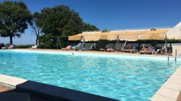 Piscine avec solarium