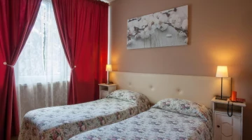 double room with single beds