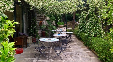 Tables in the garden