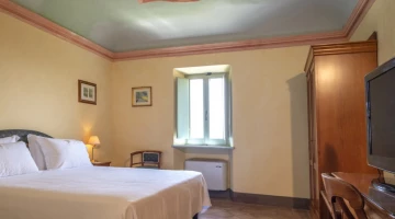 Camera di una suite con TV