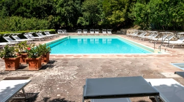 Swimming pool with solarium