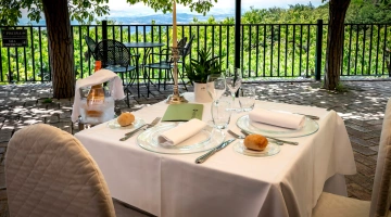 Restaurant table on the terrace