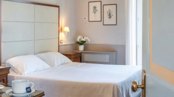 Double bed in a room