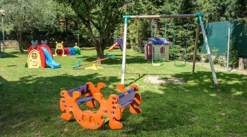Children's games in the garden