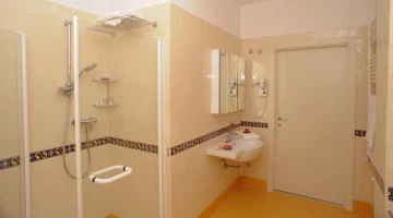 Salle de bain avec cabine de douche