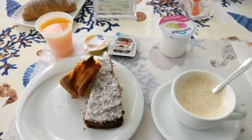 Breakfast served at the table