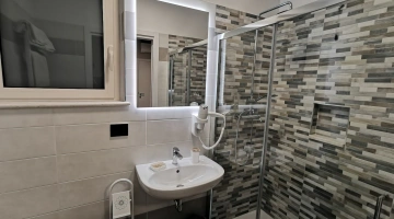 Private bathroom with shower