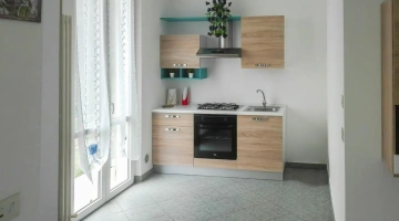 Equipped kitchen in the apartment