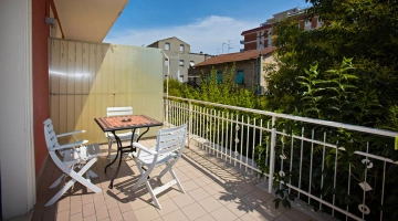 Private balcony in the annex