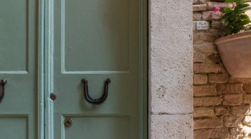 Detail der Eingangstür