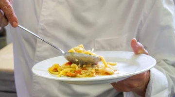strozzapreti with fish sauce