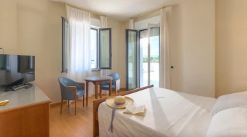 Suite with a TV and living area