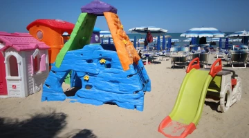 Play area on the beach