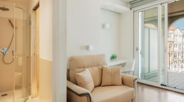 Wohnbereich in der Suite