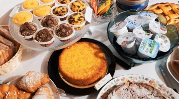 Homemade desserts for breakfast