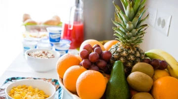 Frisches Obst zum Frühstück