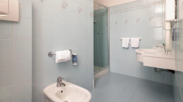 Bathroom with shower cubicle