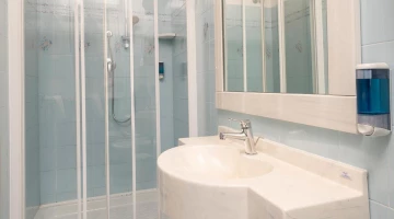 Bathroom with shower cubicle