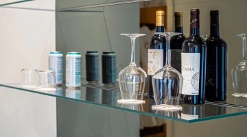 Wine selection in suite