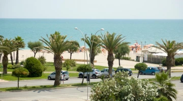 Blick vom Hotel