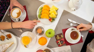 Breakfast at the table