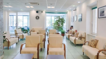Common room with armchairs