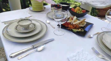Frühstück im Garten