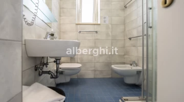 Bathroom with shower box in triple room
